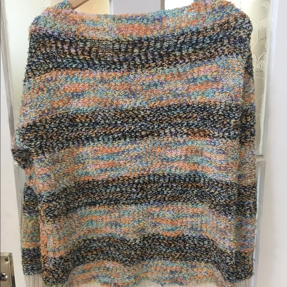 Fuzzy Tye Dye Striped Sweater - Picture 3 of 4
